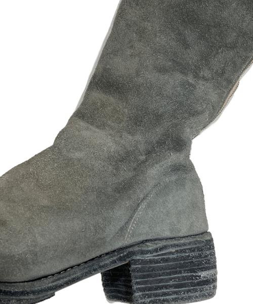 GUIDI（グイディ）GUIDI (グイディ) バックジップスウェードロングブーツ グレー サイズ:37の古着・服飾アイテム