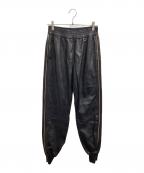 STELLA McCARTNEYステラマッカートニー）の古着「18AW vegetarian leather track pants」｜ブラック