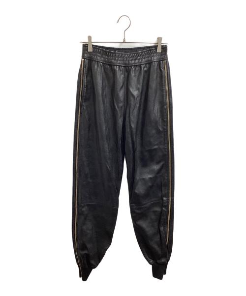 STELLA McCARTNEY（ステラマッカートニー）STELLA McCARTNEY (ステラマッカートニー) 18AW vegetarian leather track pants ブラック サイズ:36の古着・服飾アイテム
