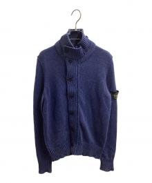 STONE ISLAND（ストーンアイランド）の古着「スタンドカラージップボタンカーディガン / 591550LA3 / 13AW」｜ネイビー
