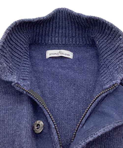 STONE ISLAND（ストーンアイランド）STONE ISLAND (ストーンアイランド) スタンドカラージップボタンカーディガン / 591550LA3 / 13AW ネイビー サイズ:Sの古着・服飾アイテム