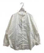 Yarmoヤーモ）の古着「コットン タイプライター 長袖 ボクシーシャツ / YAR-25AW S29」｜ホワイト