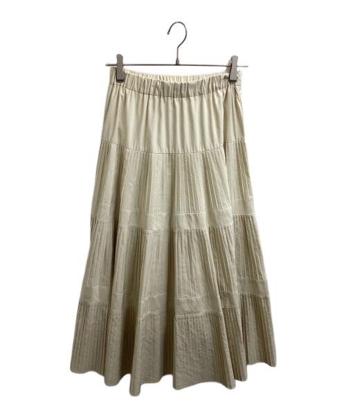 BEARDSLEY（ビアズリー）BEARDSLEY (ビアズリー) プリーツティアードスカート　/　BEZ1022401A0005 アイボリー サイズ:FREEの古着・服飾アイテム