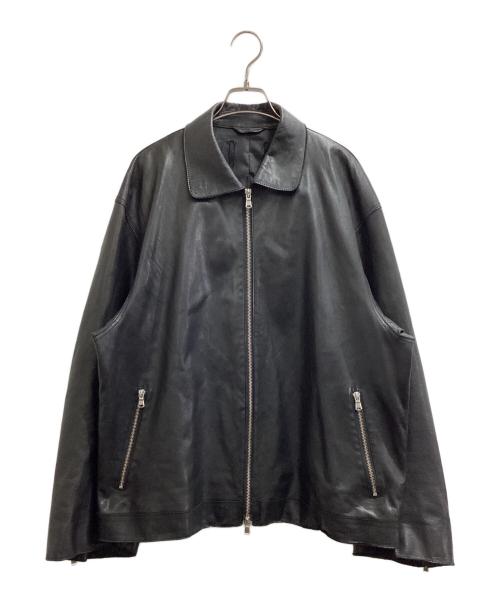 MAISON SPECIAL（メゾンスペシャル）MAISON SPECIAL (メゾンスペシャル) Lamb leather Prime-Over Single Rider Collared Jacket / 11222211206 ブラック サイズ:2の古着・服飾アイテム
