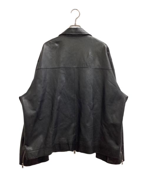 MAISON SPECIAL（メゾンスペシャル）MAISON SPECIAL (メゾンスペシャル) Lamb leather Prime-Over Single Rider Collared Jacket / 11222211206 ブラック サイズ:2の古着・服飾アイテム