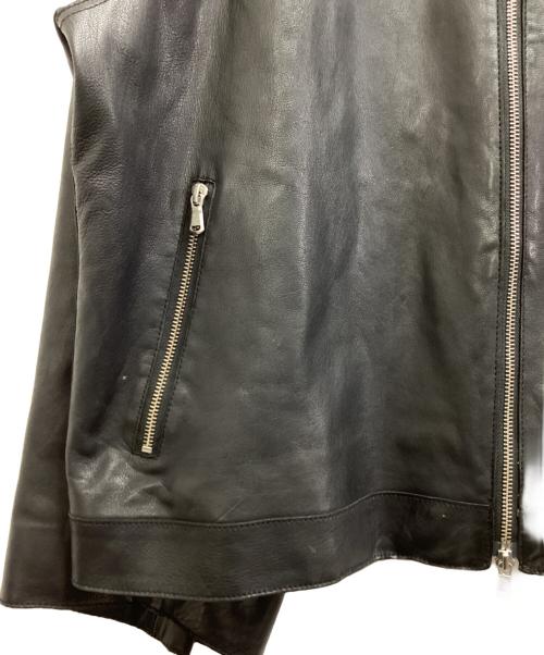 MAISON SPECIAL（メゾンスペシャル）MAISON SPECIAL (メゾンスペシャル) Lamb leather Prime-Over Single Rider Collared Jacket / 11222211206 ブラック サイズ:2の古着・服飾アイテム