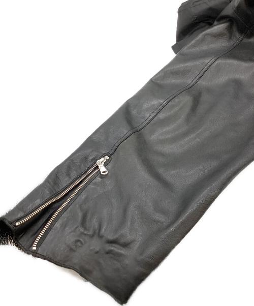 MAISON SPECIAL（メゾンスペシャル）MAISON SPECIAL (メゾンスペシャル) Lamb leather Prime-Over Single Rider Collared Jacket / 11222211206 ブラック サイズ:2の古着・服飾アイテム