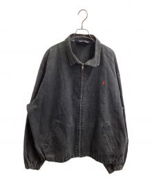 POLO RALPH LAUREN（ポロ・ラルフローレン）の古着「ダック地スイングトップ」｜ブラック