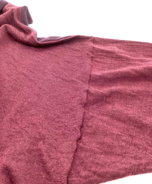 LOEWE（ロエベ）LOEWE (ロエベ) アナグラムロゴ刺繍ウールニットポロシャツ / S359333XBM パープル サイズ:Lの古着・服飾アイテム