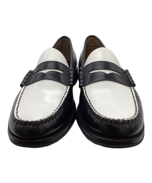 G.H.BASS（ジーエイチバス）G.H.BASS (ジーエイチバス) Weejuns Larson ペニーローファー　/　BA11010H001 ホワイト×ブラック サイズ:10　1/2の古着・服飾アイテム