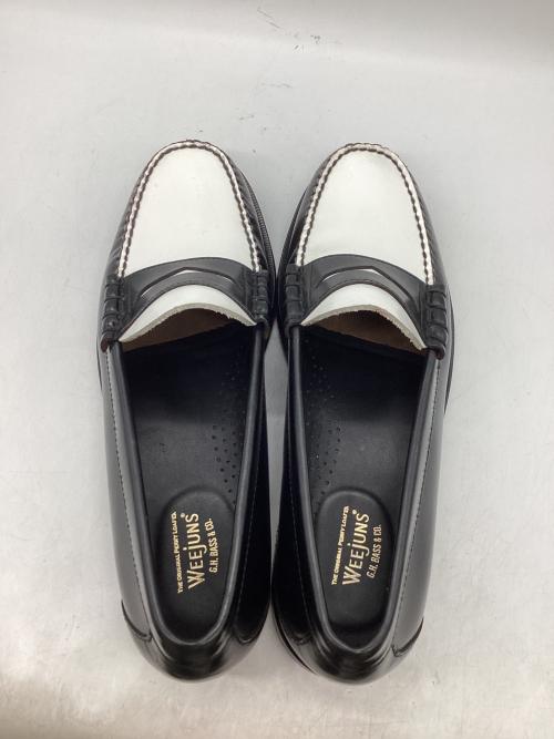 G.H.BASS（ジーエイチバス）G.H.BASS (ジーエイチバス) Weejuns Larson ペニーローファー　/　BA11010H001 ホワイト×ブラック サイズ:10　1/2の古着・服飾アイテム
