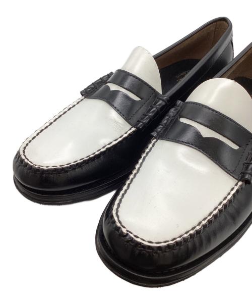 G.H.BASS（ジーエイチバス）G.H.BASS (ジーエイチバス) Weejuns Larson ペニーローファー　/　BA11010H001 ホワイト×ブラック サイズ:10　1/2の古着・服飾アイテム