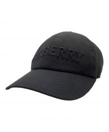 BURBERRY（バーバリー）の古着「Logo Gabardine Baseball Cap」｜ブラック