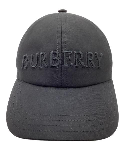 BURBERRY（バーバリー）BURBERRY (バーバリー) Logo Gabardine Baseball Cap ブラック サイズ:Sの古着・服飾アイテム