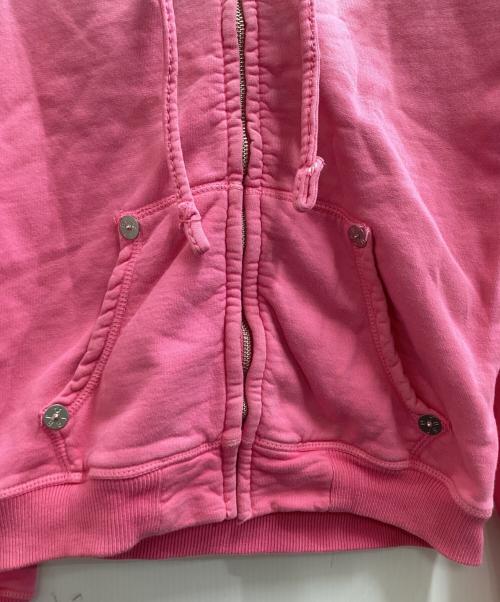 TRUE RELIGION（トゥルー レリジョン）TRUE RELIGION (トゥルー レリジョン) ジップパーカー ピンク サイズ:Mの古着・服飾アイテム
