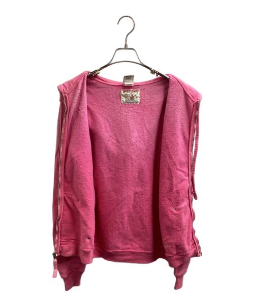 TRUE RELIGION（トゥルー レリジョン）TRUE RELIGION (トゥルー レリジョン) ジップパーカー ピンク サイズ:Mの古着・服飾アイテム
