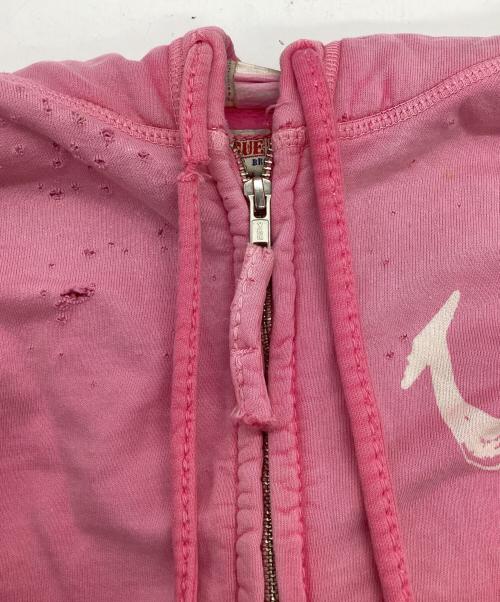 TRUE RELIGION（トゥルー レリジョン）TRUE RELIGION (トゥルー レリジョン) ジップパーカー ピンク サイズ:Mの古着・服飾アイテム