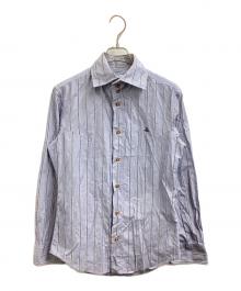 Vivienne Westwood man（ヴィヴィアン ウェストウッド マン）の古着「ストライプ クラールカラーシャツ」｜ブルー