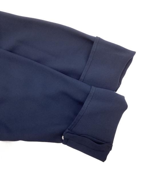 HERMES（エルメス）HERMES (エルメス) 襟付きアシンメトリーデザイン シルクプルオーバーシャツ ネイビー サイズ:38の古着・服飾アイテム