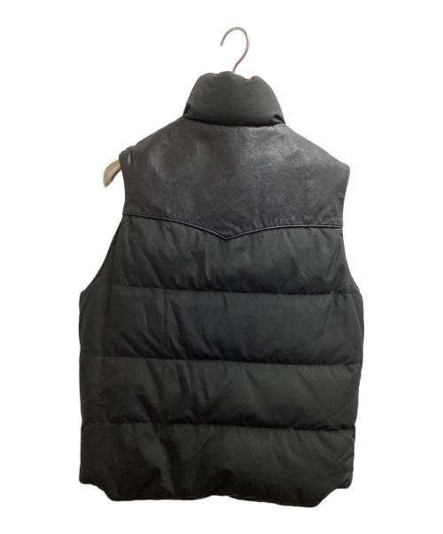 POLO RALPH LAUREN（ポロ・ラルフローレン）POLO RALPH LAUREN (ポロ・ラルフローレン) レザーヨークリバーシブルダウンベスト ブラック サイズ:Mの古着・服飾アイテム
