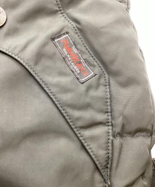 POLO RALPH LAUREN（ポロ・ラルフローレン）POLO RALPH LAUREN (ポロ・ラルフローレン) レザーヨークリバーシブルダウンベスト ブラック サイズ:Mの古着・服飾アイテム