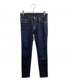 Hysteric Glamour（ヒステリックグラマー）の古着「スタッズスキニーデニムパンツ　/　0142AP08」｜インディゴ