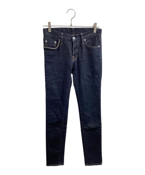 Hysteric Glamour（ヒステリックグラマー）Hysteric Glamour (ヒステリックグラマー) スタッズスキニーデニムパンツ　/　0142AP08 インディゴ サイズ:XSの古着・服飾アイテム