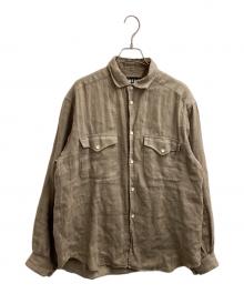 AUBERGE（オーベルジュ）の古着「CEZANNE LINEN SHIRT」｜ブラウン