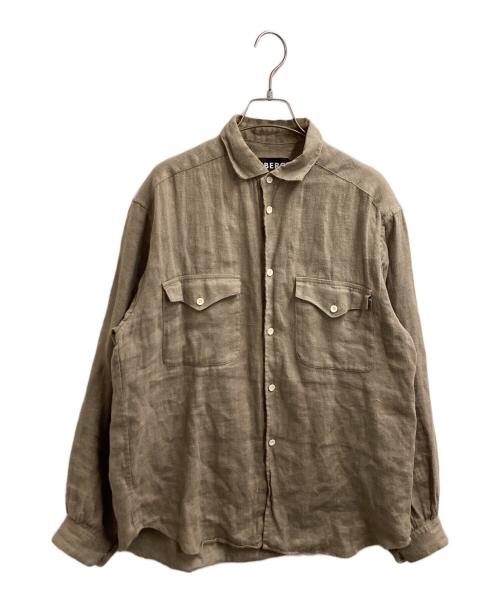 AUBERGE（オーベルジュ）AUBERGE (オーベルジュ) CEZANNE LINEN SHIRT ブラウン サイズ:40の古着・服飾アイテム