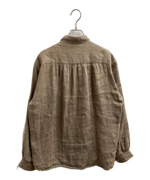 AUBERGE（オーベルジュ）AUBERGE (オーベルジュ) CEZANNE LINEN SHIRT ブラウン サイズ:40の古着・服飾アイテム