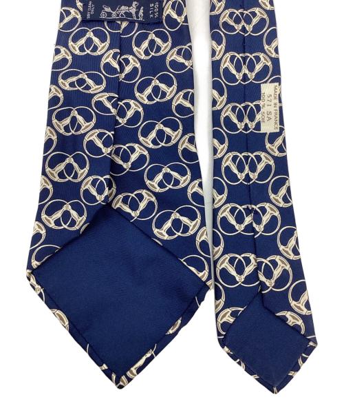 HERMES（エルメス）HERMES (エルメス) シルク総柄ネクタイ ネイビー サイズ:なしの古着・服飾アイテム