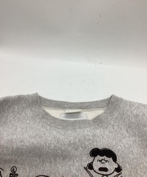 Champion REVERSE WEAVE（チャンピオン リバース ウィーブ）Champion REVERSE WEAVE (チャンピオン リバース ウィーブ) PEANUTS (ピーナッツ) VA (ヴイエー) PEANUTSプリントスウェット　/　C8-C056 グレー サイズ:XLの古着・服飾アイテム
