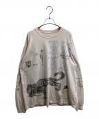 NEIGHBORHOODネイバーフッド）の古着「NH TEE LS-9 落書きグラフィックロンT」｜ピンク