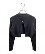 FOXEYフォクシー）の古着「シルク クロップドカーディガン / 37663-KSJFN413L0」｜グレー
