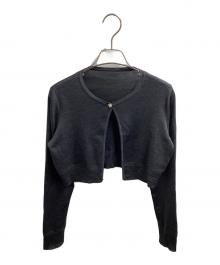 FOXEY（フォクシー）の古着「シルク クロップドカーディガン / 37663-KSJFN413L0」｜グレー