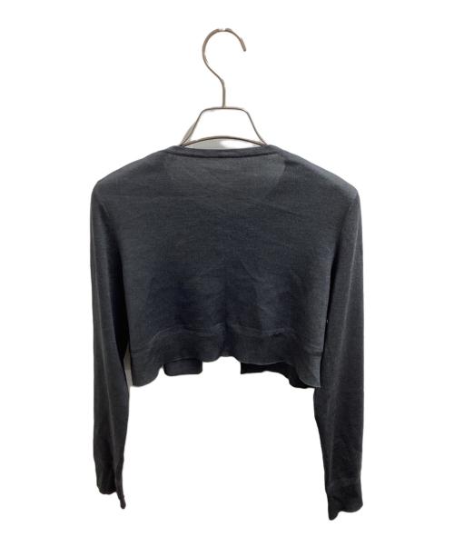 FOXEY（フォクシー）FOXEY (フォクシー) シルク クロップドカーディガン / 37663-KSJFN413L0 グレー サイズ:40の古着・服飾アイテム