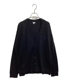 LOEWE（ロエベ）の古着「アナグラム刺繍ウールカーディガン  / Q825Y16K05」｜ブラック