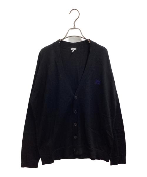 LOEWE（ロエベ）LOEWE (ロエベ) アナグラム刺繍ウールカーディガン  / Q825Y16K05 ブラック サイズ:L 未使用品の古着・服飾アイテム