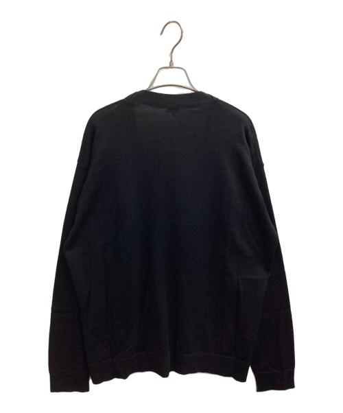 LOEWE（ロエベ）LOEWE (ロエベ) アナグラム刺繍ウールカーディガン  / Q825Y16K05 ブラック サイズ:L 未使用品の古着・服飾アイテム