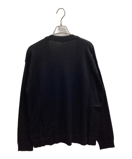 LOEWE（ロエベ）LOEWE (ロエベ) アナグラム刺繍ウールカーディガン　/　Q825Y16K05 ブラック サイズ:L 未使用品の古着・服飾アイテム