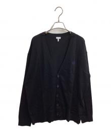LOEWE（ロエベ）の古着「アナグラム刺繍ウールカーディガン / Q825Y16K03」｜ブラック