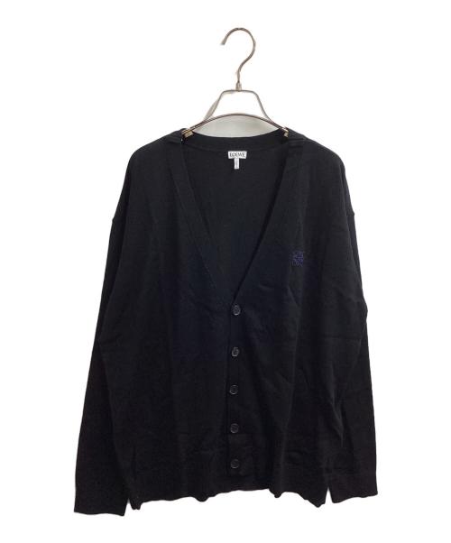 LOEWE（ロエベ）LOEWE (ロエベ) アナグラム刺繍ウールカーディガン / Q825Y16K03 ブラック サイズ:L 未使用品の古着・服飾アイテム