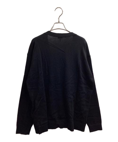 LOEWE（ロエベ）LOEWE (ロエベ) アナグラム刺繍ウールカーディガン / Q825Y16K03 ブラック サイズ:L 未使用品の古着・服飾アイテム