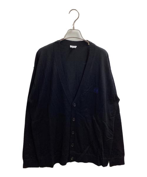 LOEWE（ロエベ）LOEWE (ロエベ) アナグラム刺繍ウールカーディガン / Q825Y16K05 ブラック サイズ:L 未使用品の古着・服飾アイテム