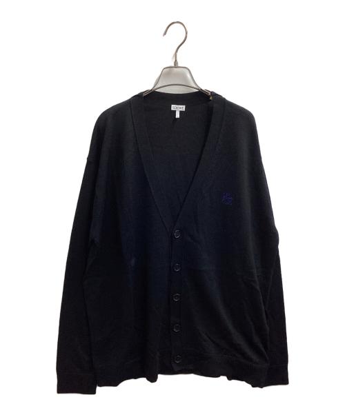 LOEWE（ロエベ）LOEWE (ロエベ) アナグラム刺繍ウールカーディガン　/　Q825Y16K05 ブラック サイズ:L 未使用品の古着・服飾アイテム