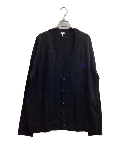 LOEWE（ロエベ）LOEWE (ロエベ) アナグラム刺繍ウールカーディガン / Q825Y16K05 ブラック サイズ:L 未使用品の古着・服飾アイテム