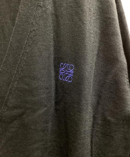 LOEWE（ロエベ）LOEWE (ロエベ) アナグラム刺繍ウールカーディガン / Q825Y16K05 ブラック サイズ:L 未使用品の古着・服飾アイテム