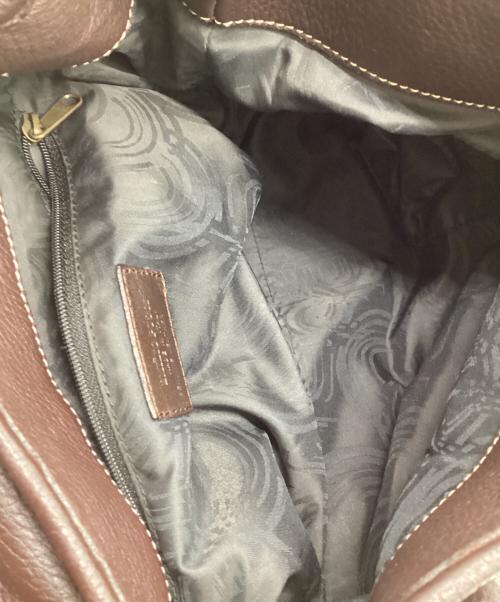 Emilio Pucci（エミリオ プッチ）Emilio Pucci (エミリオ プッチ) レザーハンドバッグ ブラウンの古着・服飾アイテム