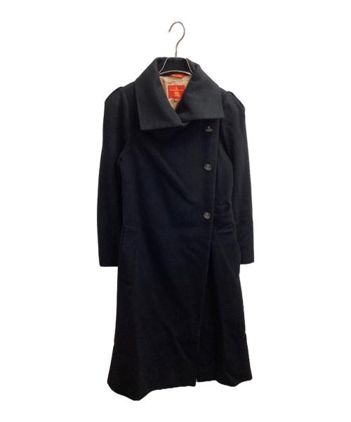 Vivienne Westwood RED LABEL（ヴィヴィアンウエストウッドレッドレーベル）Vivienne Westwood RED LABEL (ヴィヴィアンウエストウッドレッドレーベル) オーブボタンウールコート ブラック サイズ:40の古着・服飾アイテム