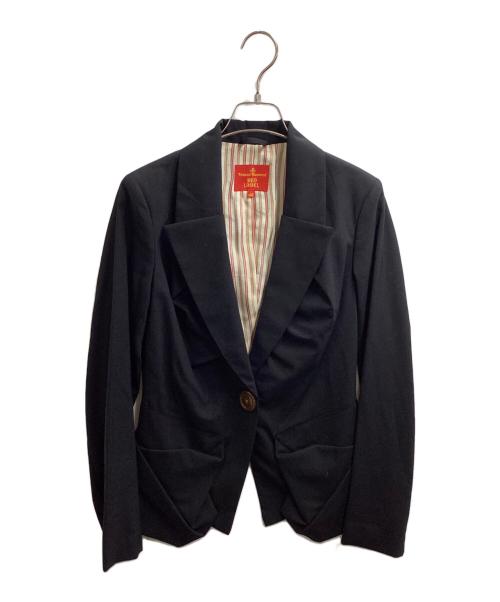 Vivienne Westwood（ヴィヴィアンウエストウッド）Vivienne Westwood (ヴィヴィアンウエストウッド) 変形ジャケットスカートセット　/　356-01-42011　/　05SS イタリア製  ネイビー サイズ:42の古着・服飾アイテム